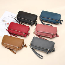 Afbeelding in Gallery-weergave laden, Leren lange clutch met grote capaciteit
