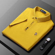 Afbeelding in Gallery-weergave laden, Effen kleur heren poloshirt met zakelijke revers

