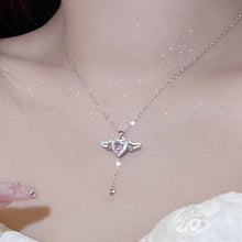 Afbeelding in Gallery-weergave laden, Roze engel vleugels ketting
