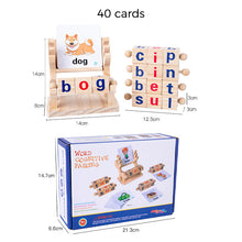 Afbeelding in Gallery-weergave laden, Houten leesblokken CVC Sight Words Game
