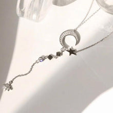 Afbeelding in Gallery-weergave laden, Sterling zilveren maan ster ketting
