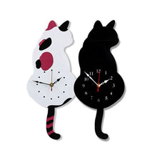 Afbeelding in Gallery-weergave laden, Nordic Cat kwispelende staart wandklok
