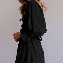 Afbeelding in Gallery-weergave laden, Multi-wear jurk met Franse ruches en lantaarnmouwen
