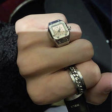 Afbeelding in Gallery-weergave laden, Ring met echt horloge voor koppels
