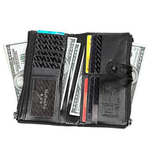 Afbeelding in Gallery-weergave laden, Dames echt lederen clutch lange geld portemonnee
