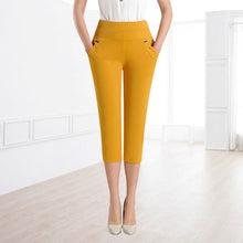 Afbeelding in Gallery-weergave laden, Women's Seven-point Pants High-waisted Elastic Casual Pants
