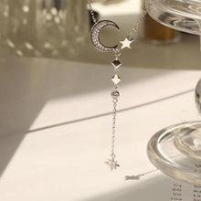 Afbeelding in Gallery-weergave laden, Sterling zilveren maan ster ketting
