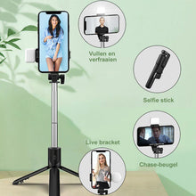 Afbeelding in Gallery-weergave laden, 6 in 1 draadloze Bluetooth-selfiestick

