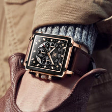 Afbeelding in Gallery-weergave laden, Lichtgevend Luxe Square Business Quartz horloge
