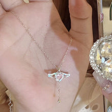 Afbeelding in Gallery-weergave laden, Roze engel vleugels ketting
