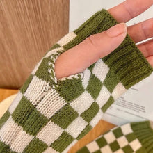 Afbeelding in Gallery-weergave laden, Checkerboard knitted gloves
