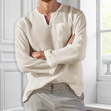 Afbeelding in Gallery-weergave laden, Men‘s Long-sleeved Linen Shirt
