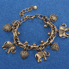 Afbeelding in Gallery-weergave laden, Handgemaakte vintage olifant enkelbandje
