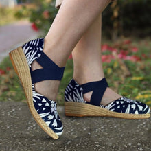 Afbeelding in Gallery-weergave laden, Sandalen met sleehak van hennep touw
