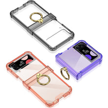 Afbeelding in Gallery-weergave laden, Zachte doorzichtige hoes met ring voor Samsung Galaxy Z Flip4
