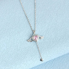 Afbeelding in Gallery-weergave laden, Roze engel vleugels ketting
