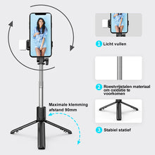 Afbeelding in Gallery-weergave laden, 6 in 1 draadloze Bluetooth-selfiestick
