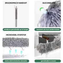 Afbeelding in Gallery-weergave laden, Intrekbare wasbare gebogen microfiber stofdoek

