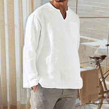 Afbeelding in Gallery-weergave laden, Men‘s Long-sleeved Linen Shirt

