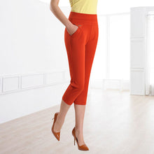 Afbeelding in Gallery-weergave laden, Casual damesbroek met zeven punten en hoge taille

