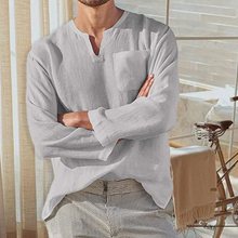 Afbeelding in Gallery-weergave laden, Men‘s Long-sleeved Linen Shirt
