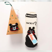 Afbeelding in Gallery-weergave laden, Zachte warme sokken van koraalfleece met kerstthema (4 paar)
