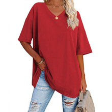 Afbeelding in Gallery-weergave laden, Dames T-shirt met V-hals
