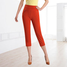 Afbeelding in Gallery-weergave laden, Casual damesbroek met zeven punten en hoge taille
