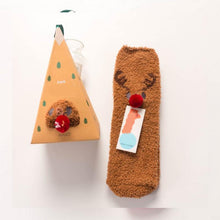 Afbeelding in Gallery-weergave laden, Zachte warme sokken van koraalfleece met kerstthema (4 paar)
