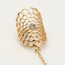 Afbeelding in Gallery-weergave laden, Uitgesneden Bloem Dream Catcher Armband Ring
