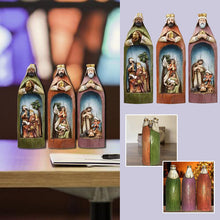 Afbeelding in Gallery-weergave laden, Kerststal met drie wijzen
