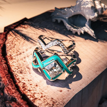 Afbeelding in Gallery-weergave laden, Turquoise Ocean Wave Ring
