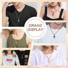 Afbeelding in Gallery-weergave laden, Stainless steel oude Egyptische kruis heren ketting
