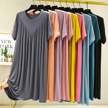 Afbeelding in Gallery-weergave laden, Super Soft Comfortable Short Sleeve Loose Pajama Dress
