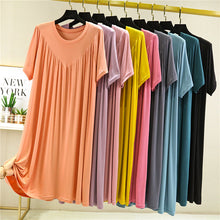 Afbeelding in Gallery-weergave laden, Super Soft Comfortable Short Sleeve Loose Pajama Dress

