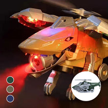 Afbeelding in Gallery-weergave laden, LED Transforming Dinosaur Helicopter Toy
