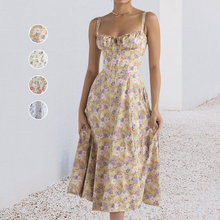 Afbeelding in Gallery-weergave laden, Carmen print bustier zonnejurk
