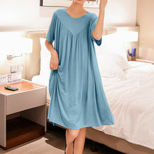 Afbeelding in Gallery-weergave laden, Super Soft Comfortable Short Sleeve Loose Pajama Dress
