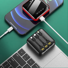 Afbeelding in Gallery-weergave laden, Mirror Surface Mini Powerbank met externe kabels
