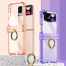Afbeelding in Gallery-weergave laden, Zachte doorzichtige hoes met ring voor Samsung Galaxy Z Flip4
