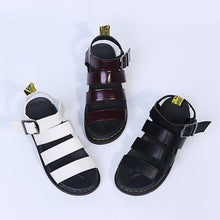 Afbeelding in Gallery-weergave laden, Platform zomersandalen met open teen en dikke zolen
