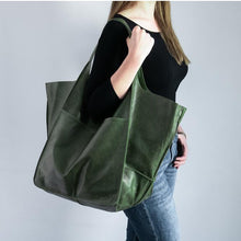 Afbeelding in Gallery-weergave laden, Leren handtassen met grote capaciteit voor dames
