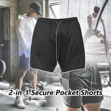 Afbeelding in Gallery-weergave laden, 2-in-1 dubbellaagse fitness sneldrogende broek
