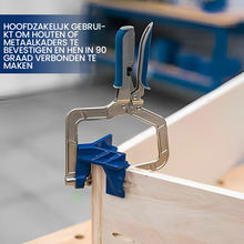 Afbeelding in Gallery-weergave laden, Houtbewerkingsgereedschap - Metalen haakse clip van 90 graden
