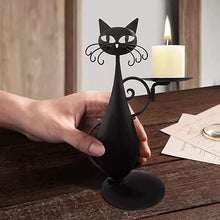 Afbeelding in Gallery-weergave laden, Zwarte kat kandelaar
