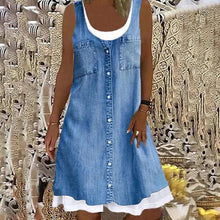 Afbeelding in Gallery-weergave laden, Casual tanktop-jurk met ronde hals
