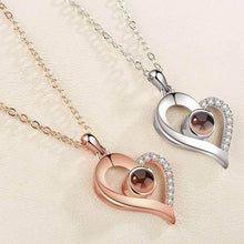 Afbeelding in Gallery-weergave laden, Hartketting met liefdesprojectie (I Love You in 100 talen)
