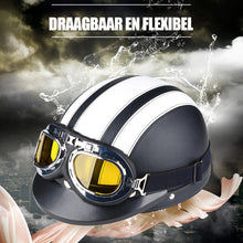Afbeelding in Gallery-weergave laden, Motorfiets Harley PU-helm met bril
