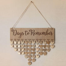 Afbeelding in Gallery-weergave laden, Wooden Anniversary Birthday Calendar Board
