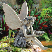 Afbeelding in Gallery-weergave laden, Zittende fee standbeeld tuin hars ambachtelijke ornament
